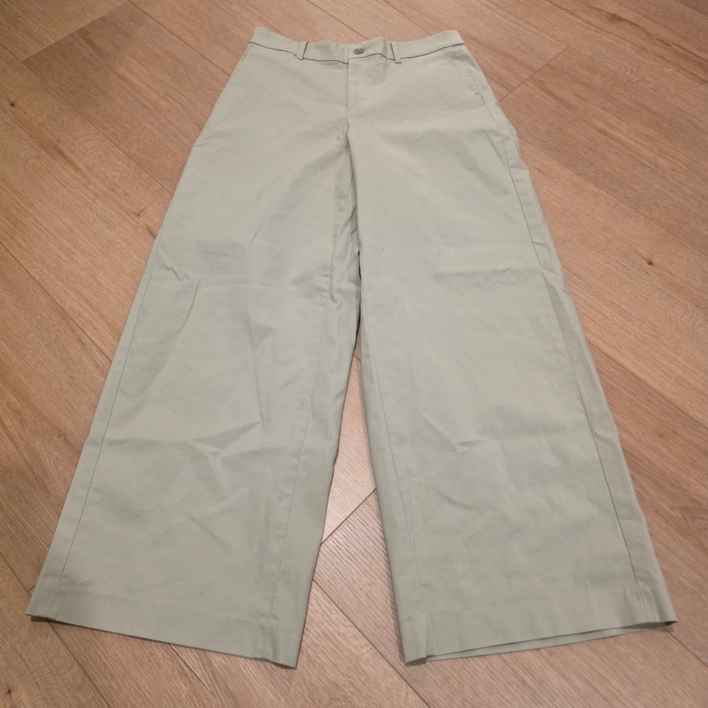 Uniqlo Men Wide Leg Relaxed Trousers Size M 28-29in Khaki Baggy Japanese Style